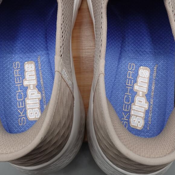 Skechers Womens Size 11 W Wide Taupe Slip-ins GO WALK Flex Relish Sneakers EUC - Picture 7 of 9